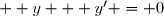 (E_0) \;:\;  y + y' = 0