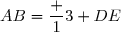 AB=\dfrac 13 DE