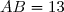 AB=13