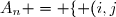 A_n = \lbrace (i,j)\in\mathbb{N}^2/i+j\leq n\rbrace