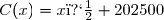C(x)=x�+202500