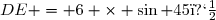 DE = 6 \times \sin 45�