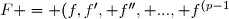 F = (f,f', f'', ..., f^{(p-1)}).