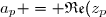 a_p = \mathfrak{Re}(z_p)