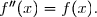 f''(x)=f(x).
