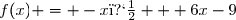 f(x) = -x� + 6x-9