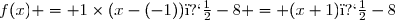 f(x) = 1\times(x-(-1))�-8 = (x+1)�-8