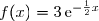 y(\ln(9))=1\quad\Longleftrightarrow\quad k\,\text{e}^{-\frac{1}{2}\ln(9)}=1 \\\phantom{y(\ln(9))=1}\quad\Longleftrightarrow\quad k=\dfrac{1}{\text{e}^{-\frac{1}{2}\ln(9)}} \\\overset{{\white{.}}}{\phantom{y(\ln(9))=1}\quad\Longleftrightarrow\quad k=\text{e}^{\frac{1}{2}\ln(9)}} \\\overset{{\white{.}}}{\phantom{y(\ln(9))=1}\quad\Longleftrightarrow\quad k=\text{e}^{\ln(9^{\frac{1}{2}})}} \\\overset{{\white{.}}}{\phantom{y(\ln(9))=1}\quad\Longleftrightarrow\quad k=9^{\frac{1}{2}}=\sqrt{9}} \\\overset{{\phantom{.}}}{\phantom{y(\ln(9))=1}\quad\Longleftrightarrow\quad k=3} \\\\\Longrightarrow\boxed{\forall\,x\in\R,\;f(x)=3\,\text{e}^{-\frac{1}{2}x}}