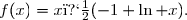 f(x)=x�(-1+\ln x).