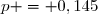 p = 0,145