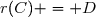 r(C) = D