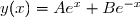 y(x)=Ae^x+Be^{-x}