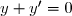 y+y'=0